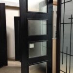 Contemporary Modern Front Entry Door-Modern Fiberglass Woodgrain and Glass Door in Toronto, Ontario-by modern-doors.ca