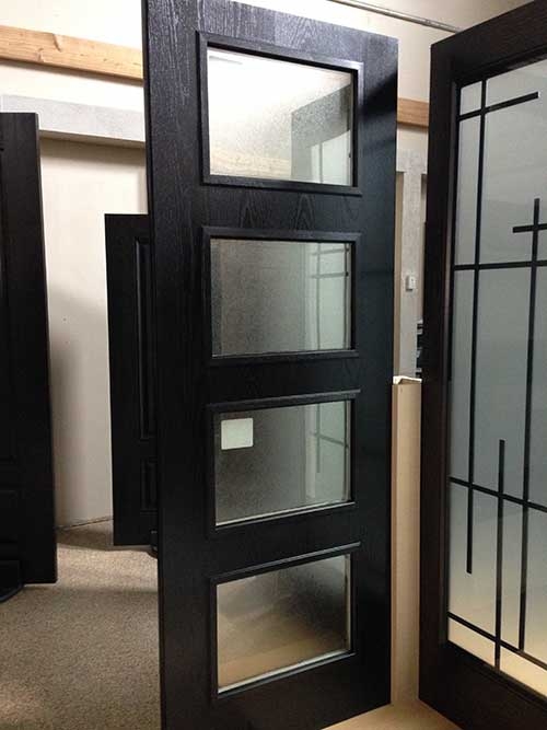 Contemporary Modern Front Entry Door-Modern Fiberglass Woodgrain and Glass Door in Toronto, Ontario-by modern-doors.ca