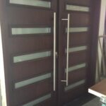 Fiberglass Modern Doors-Fiberglass Doors-Fiberglass Modern Contemporary Front Entry Doors with Stainless Steel Handel & multi Point Locks Manufactured by Windows and doors Toronto