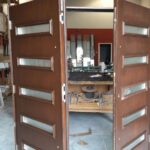 Fiberglass Modern Contemporary Front Entry Doors with multi Point Locks Manufactured by Windows and doors Toronto