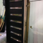 Modern Contemporary Entry Front Door, Manufacturing Fiberglass Entry Door with Horizontal Lites