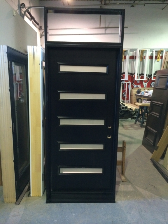 Modern Contemporary Front Exterior Door During Manufacturing