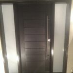 Modern Contemporary Front Exterior Fiberglass Doors after Installation by modern-doors.ca