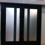 Modern Contemporary Entry Front Doors with Frosted Glass by modern-doors.ca in Richmond Hill, Ontario