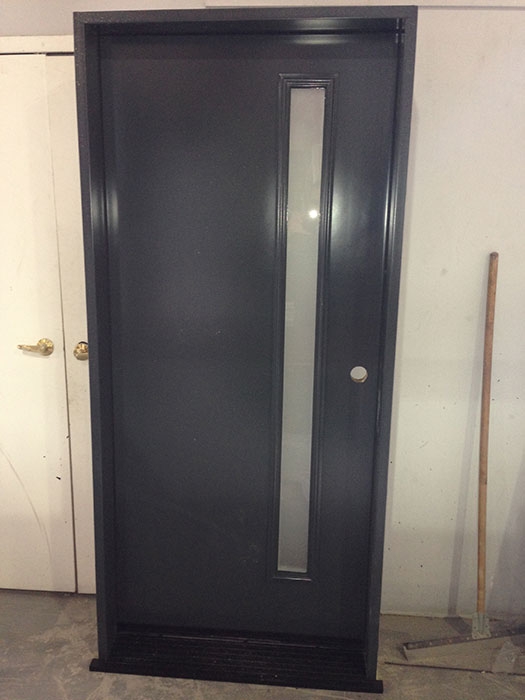 Modern Smooth Front Door-Smooth Door with Door lite-Modern Door with Frosted Door Lite During Manufacturing