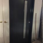 Front Entry Modern Doors by modern-doors.ca MODERN SMOOTH FRONT DOOR-SMOOTH DOOR WITH DOOR LITE-MODERN DOOR WITH FROSTED DOOR LITE DURING MANUFACTURING Modern Smooth Front Door-Smooth Door with Door lite-Modern Door with Frosted Door Lite During Manufacturing by modern-doors.ca Picture#MED227 PLEASE VISIT OUR SHOWROOM FOR MORE OPTIONS